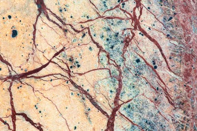 Usa, California. Detail Of Cut Slab Of Marble Rock. by Jaynes Gallery canvas print