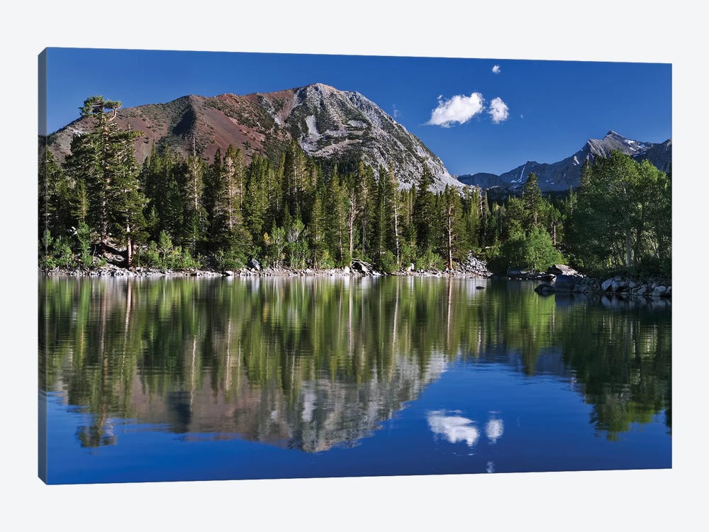 Usa, California. Reflections In Sherwin Lake. by Jaynes Gallery 1-piece Canvas Art
