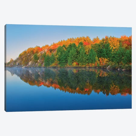 Canada, Ontario, Sudbury. Lake Laurentian Conservation Area In Autumn. Canvas Print #JYG1075} by Jaynes Gallery Canvas Art Print