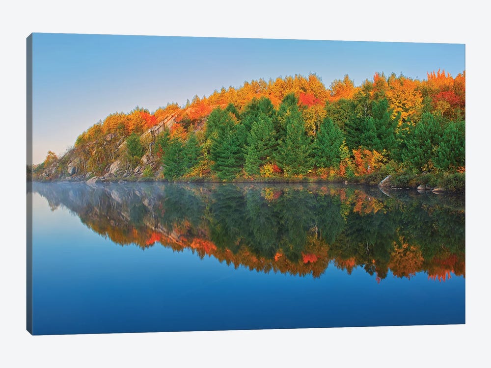 Canada, Ontario, Sudbury. Lake Laurentian Conservation Area In Autumn. by Jaynes Gallery 1-piece Canvas Art Print