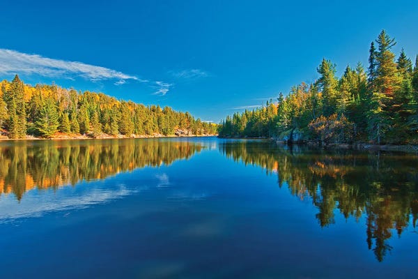 Ontario: Canada, Ontario. Forest Reflections On Blindfold Lake In Autumn. by Jaynes Gallery