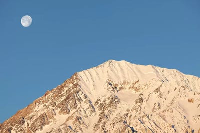 USA, California, Sierra Nevada Mountains. Moonset behind Mt. Tom. by Jaynes Gallery canvas print