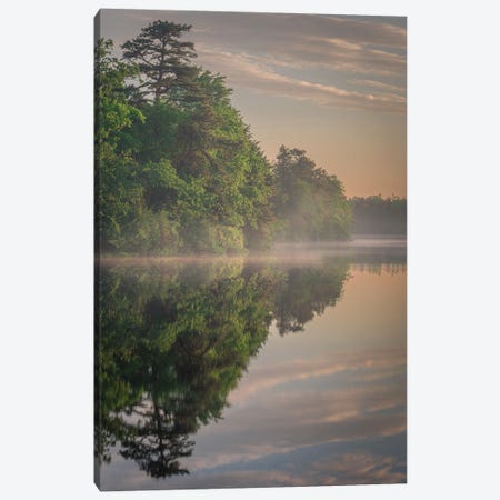 USA, New Jersey, Pinelands National Reserve. Sunrise Reflections In Lake. Canvas Print #JYG1090} by Jaynes Gallery Canvas Art