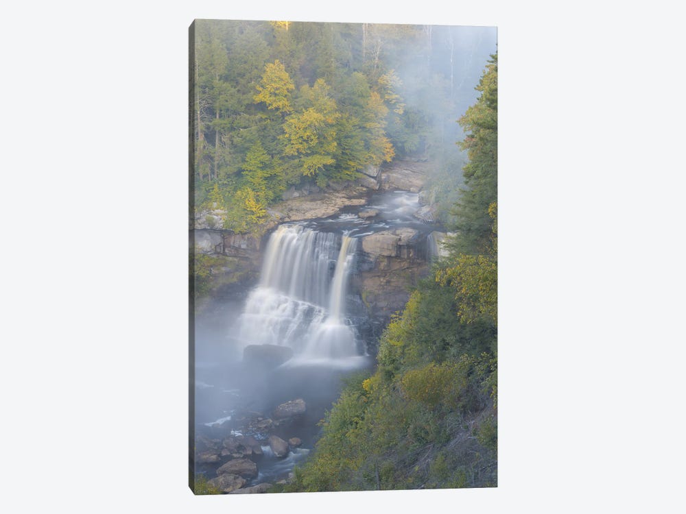 USA, West Virginia, Davis. Overview Of Waterfall In Blackwater State Park. by Jaynes Gallery 1-piece Canvas Art Print