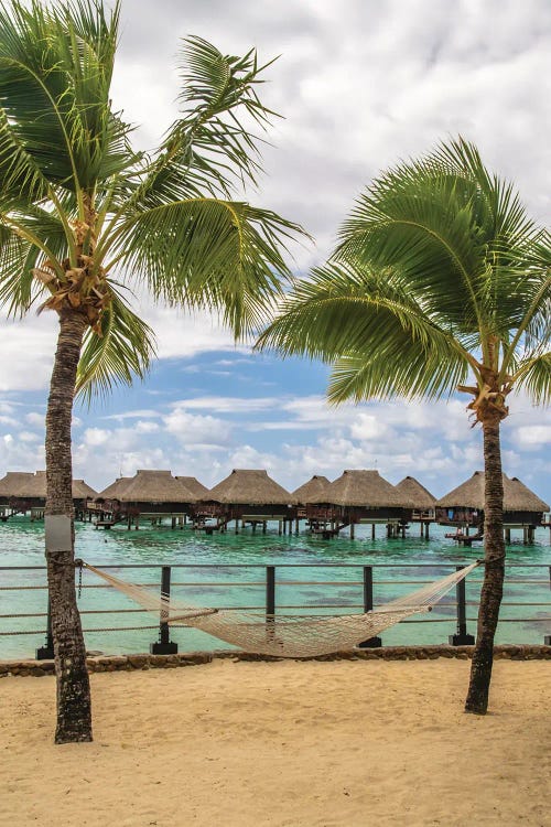 French Polynesia, Moorea Overwater Bungalows And Hammock