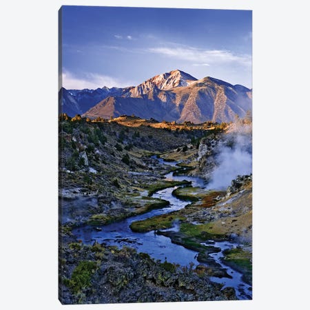 USA, California, Sierra Nevada Mountains. Sunrise on geothermal area of Hot Creek. Canvas Print #JYG111} by Jaynes Gallery Canvas Art Print