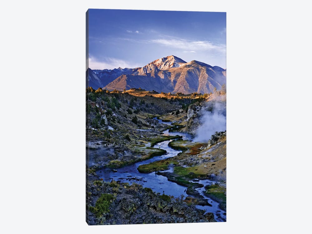 USA, California, Sierra Nevada Mountains. Sunrise on geothermal area of Hot Creek. by Jaynes Gallery 1-piece Art Print