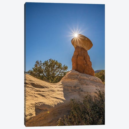 USA, Utah, Devil's Garden Outstanding Natural Area Sun Starburst On Hoodoo Rock Formations Canvas Print #JYG1127} by Jaynes Gallery Art Print