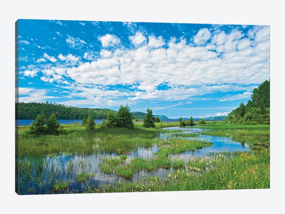 Canada, Ontario. Clouds And Wetland At Lake Nipigon by Jaynes Gallery 1-piece Art Print