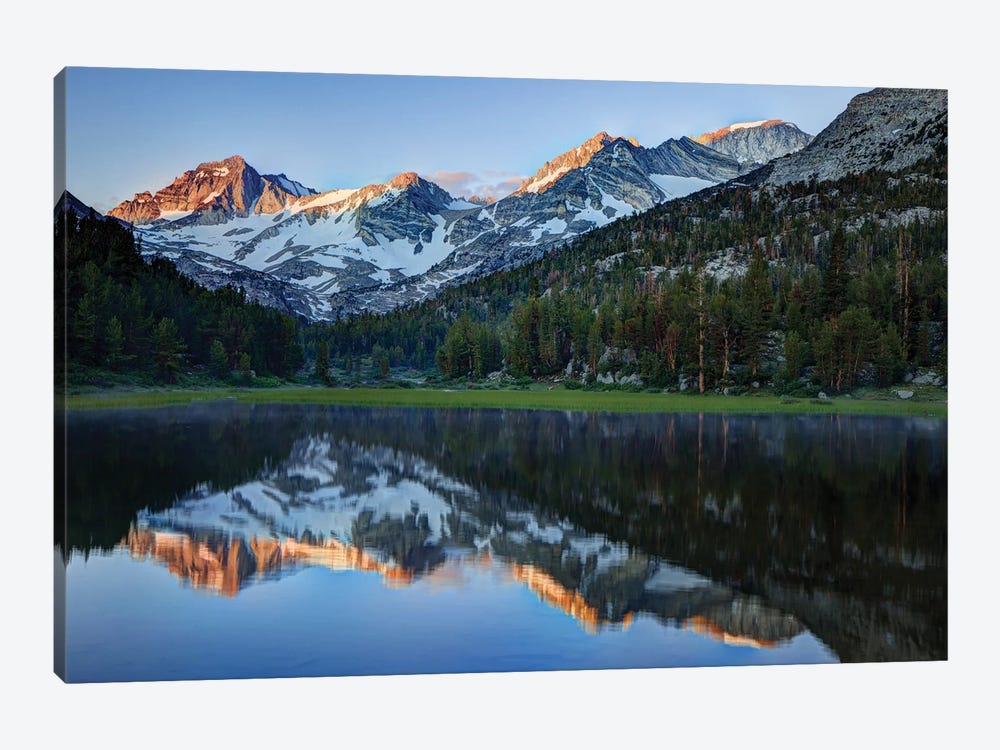 USA, California, Sierra Nevada Range. Reflections in Heart Lake. by Jaynes Gallery 1-piece Canvas Art Print