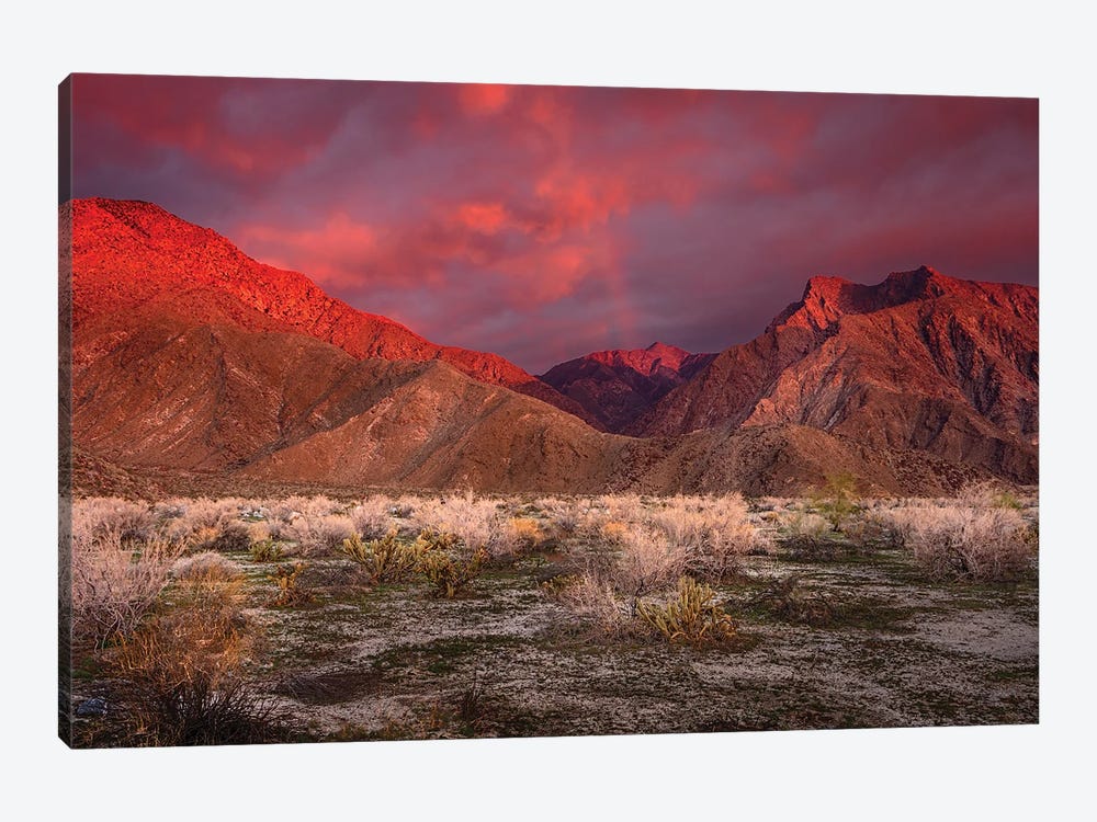 USA, California, Anza-Borrego Desert State Park. Desert Landscape And Mountains At Sunrise by Jaynes Gallery 1-piece Canvas Wall Art