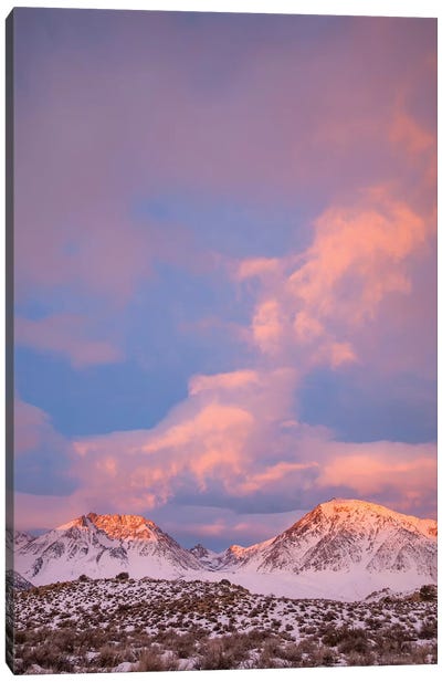 USA, California, Sierra Nevada Range. Sunrise on mountains I Canvas Art Print - Sierra Nevada Art