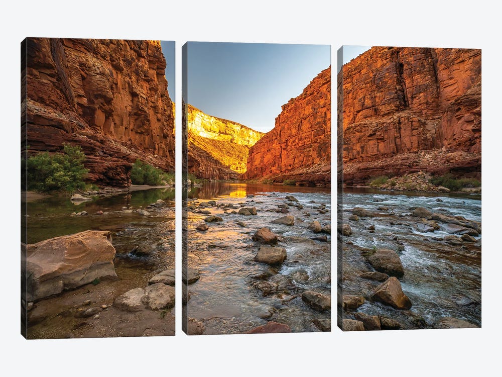 USA, Arizona, Grand Canyon National Park. House Rock Rapid In Marble Canyon. by Jaynes Gallery 3-piece Art Print