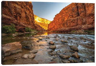 USA, Arizona, Grand Canyon National Park. House Rock Rapid In Marble Canyon. Canvas Art Print - Jaynes Gallery
