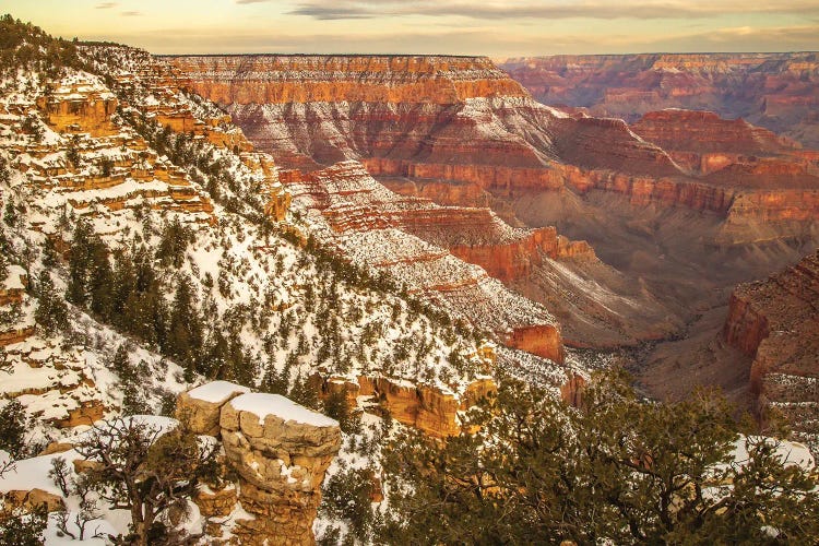 USA, Arizona, Grand Canyon National Park. Winter Canyon Overview From Grandview Point. by Jaynes Gallery wall art
