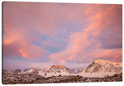 USA, California, Sierra Nevada Range. Sunrise on mountains II Canvas Art Print - Sierra Nevada Art