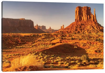 USA, Arizona, Monument Valley Navajo Tribal Park. The Mittens Rock Formations. Canvas Art Print - Jaynes Gallery