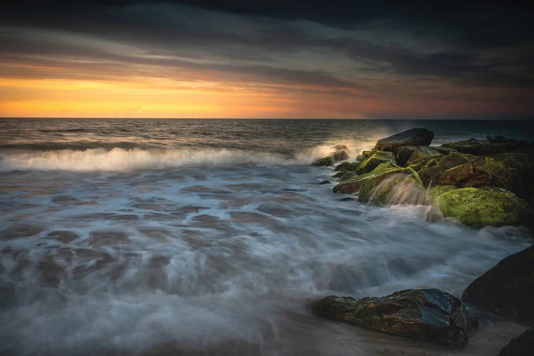 USA, New Jersey, Cape May National Seashore. Sunrise On Ocean Shore I