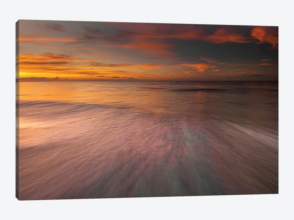 USA, New Jersey, Cape May National Seashore. Sunrise On Ocean Shore II by Jaynes Gallery 1-piece Canvas Print