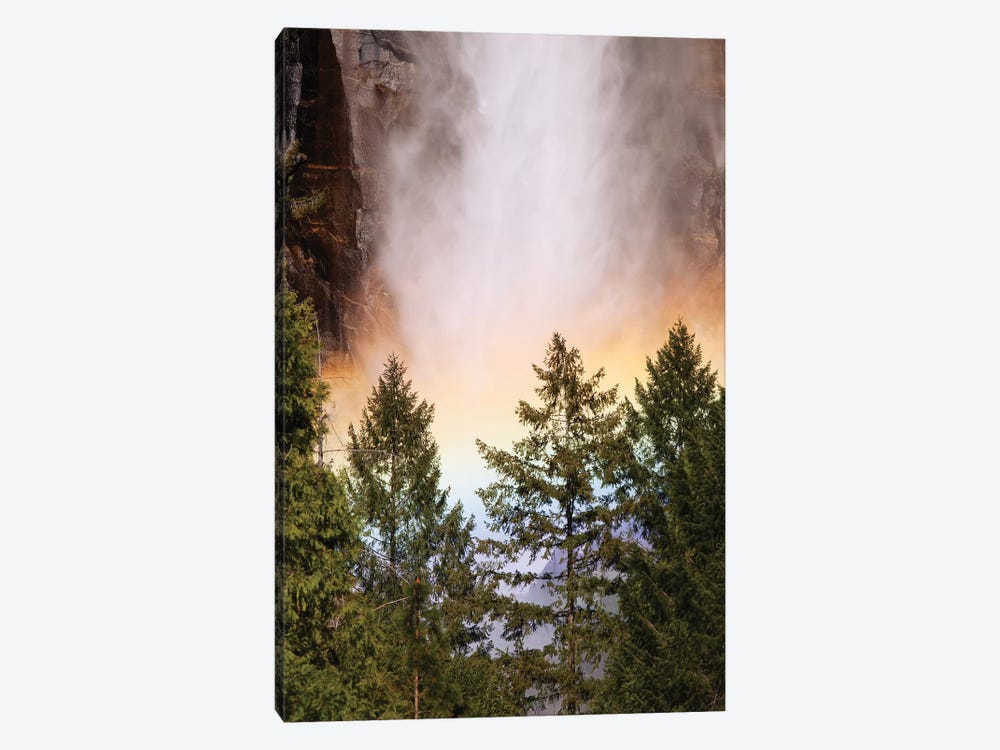 USA, California, Yosemite National Park. Rainbow at base of Yosemite Falls. by Jaynes Gallery 1-piece Canvas Print