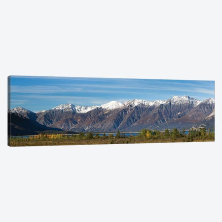 Canada, Yukon, Panoramic of St. Elias Range and Kluane Lake. Canvas Print #JYG12} by Jaynes Gallery Canvas Print