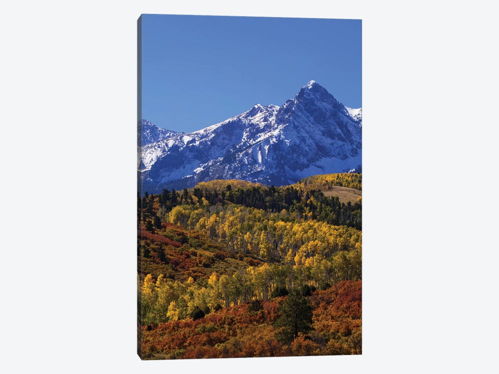 USA, Colorado, San Juan Mountains. Mountain and forest in autumn. by Jaynes Gallery 1-piece Canvas Wall Art
