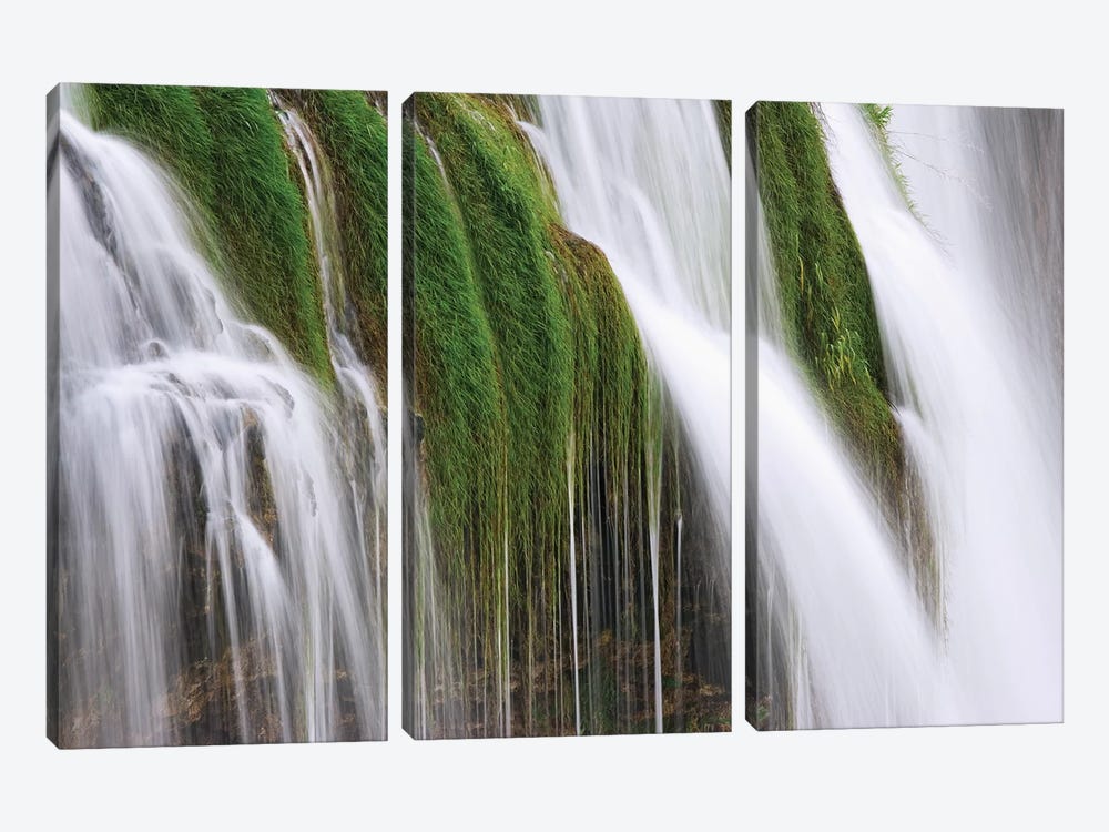 USA, Idaho, Fall Creek Waterfalls in Caribou National Forest. by Jaynes Gallery 3-piece Canvas Art Print