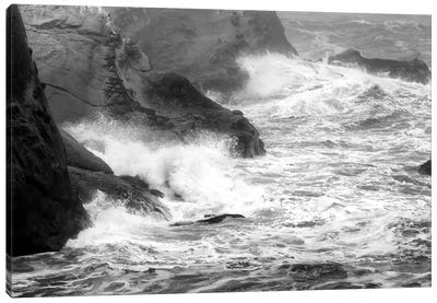 USA, Oregon, Bandon. Storm waves on coast. Canvas Art Print - Wave Art