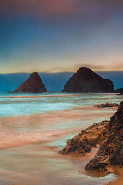 Oregon: USA, Oregon, Florence. Sunrise on Heceta Beach. by Jaynes Gallery