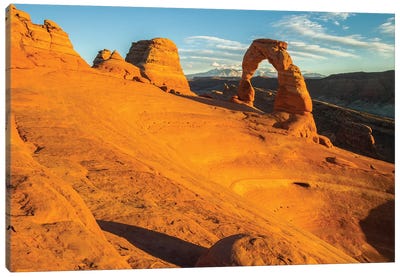 USA, Utah, Arches National Park. Landscape with Delicate Arch. Canvas Art Print - Canyon Art
