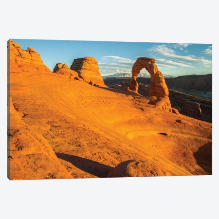 USA, Utah, Arches National Park. Landscape with Delicate Arch. Canvas Print #JYG154} by Jaynes Gallery Canvas Wall Art