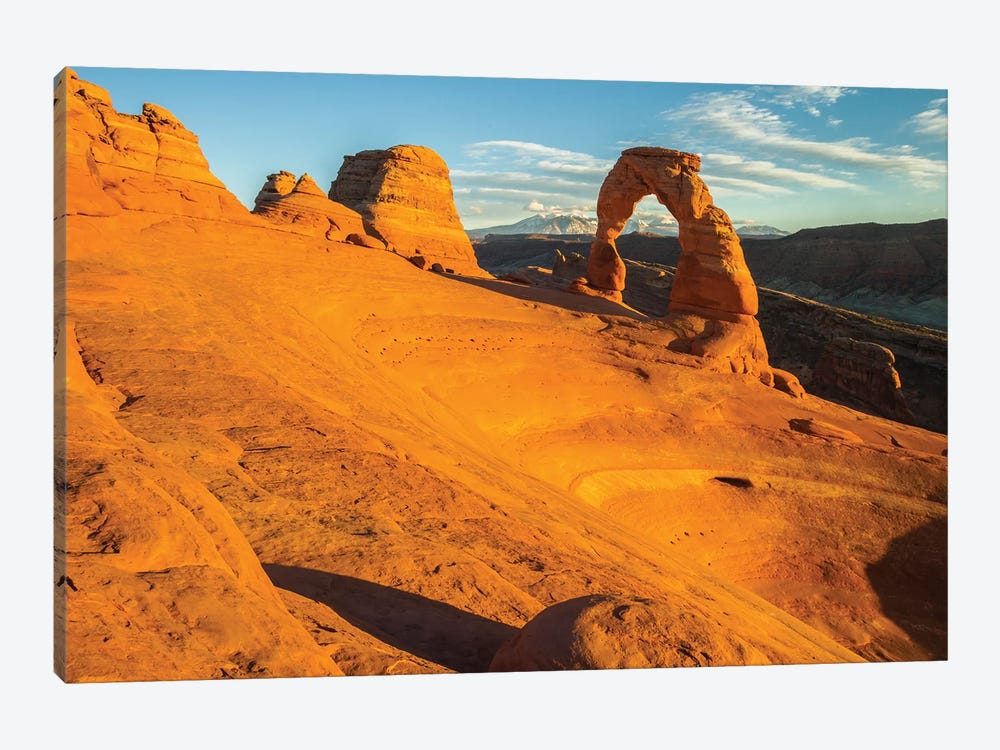 USA, Utah, Arches National Park. Landscape with Delicate Arch. by Jaynes Gallery 1-piece Canvas Art