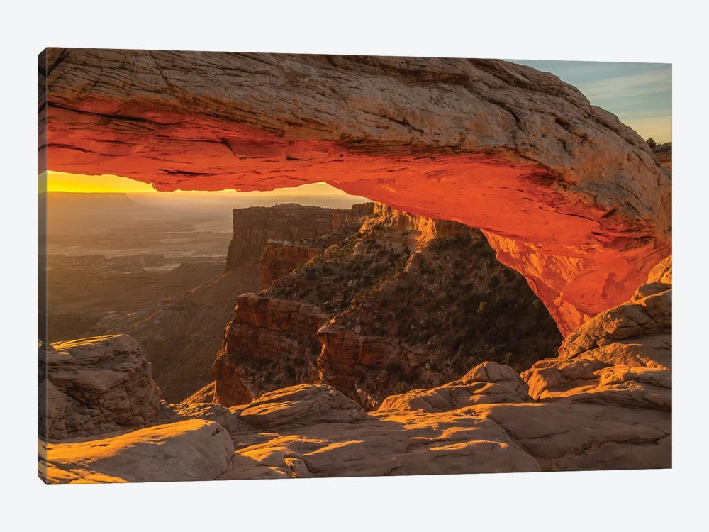 USA, Utah, Canyonlands National Park. Mesa Arch at sunrise. by Jaynes Gallery 1-piece Art Print