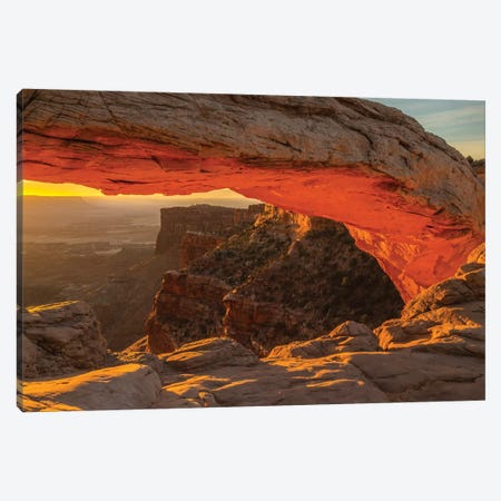 USA, Utah, Canyonlands National Park. Mesa Arch at sunrise. Canvas Print #JYG160} by Jaynes Gallery Canvas Artwork