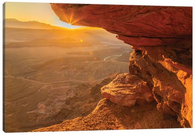 USA, Utah, Dead Horse Point State Park. Sunrise on rock formations. Canvas Art Print - Jaynes Gallery