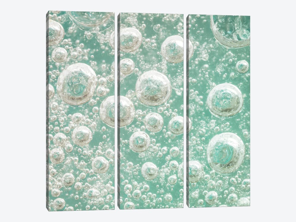 USA, Washington State, Seabeck. Bubbles frozen in ice I by Jaynes Gallery 3-piece Canvas Art Print