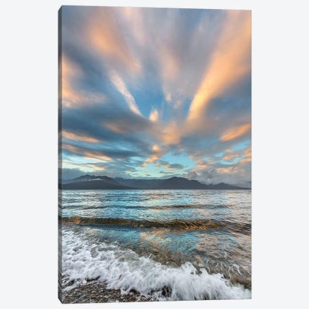 USA, Washington State. Seabeck. Sunset over Hood Canal. Canvas Print #JYG196} by Jaynes Gallery Canvas Art