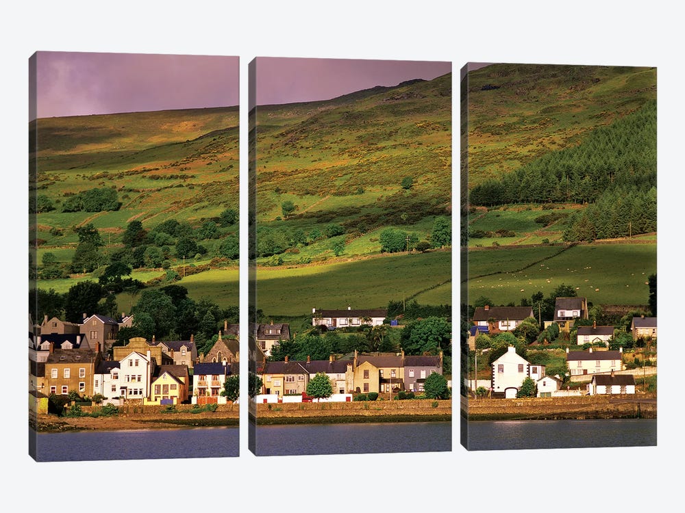 Ireland, County Louth. The Town Of Carlingford On The Mountainous Cooley Peninsula. by Jaynes Gallery 3-piece Canvas Art Print