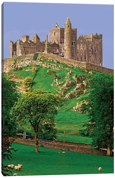 Ireland, County Tipperary. View Of The Rock Of Cashel, A Medieval Fortress. Canvas Art Print - Castle & Palace Art