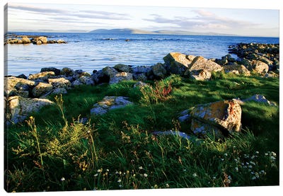 Ireland, Galway Bay. View Of The Bay In Late Afternoon Light. Canvas Art Print - Ireland Art