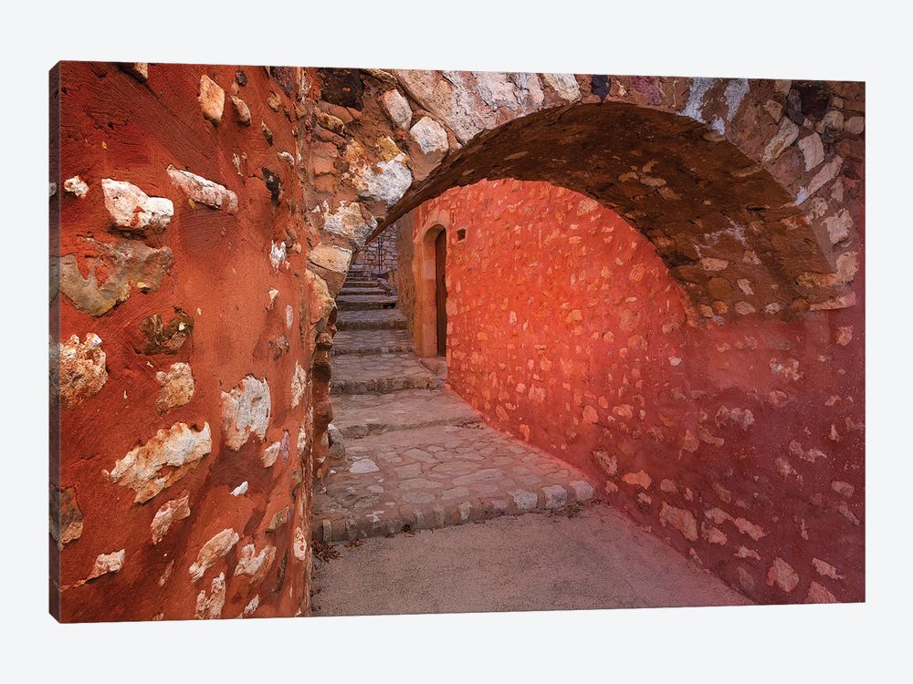 France, Provence, Roussillon. Stone arch and passageway.  by Jaynes Gallery 1-piece Canvas Artwork