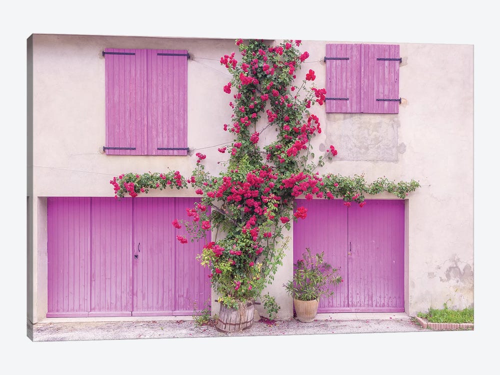 France, Provence. Colorful house facade.  by Jaynes Gallery 1-piece Canvas Art