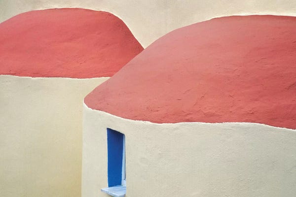 Greece, Kalymnos. Roofs of Greek Orthodox church.