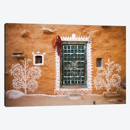 India, Rajasthan. Traditional desert house exterior.  Canvas Print #JYG258} by Jaynes Gallery Canvas Wall Art