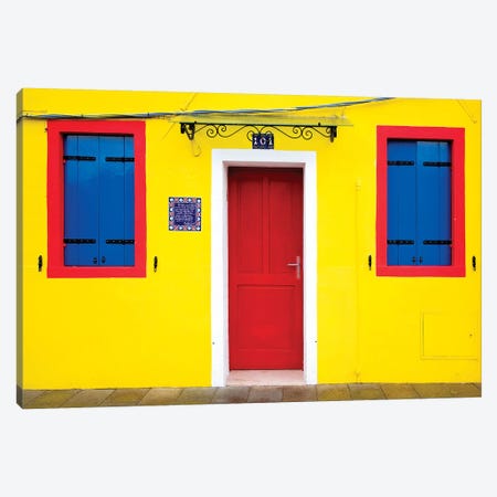Italy, Burano. Colorful house.  Canvas Print #JYG270} by Jaynes Gallery Canvas Artwork
