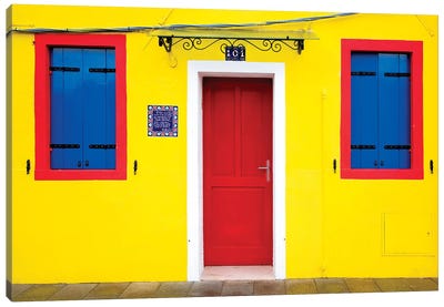 Italy, Burano. Colorful house.  Canvas Art Print - Burano