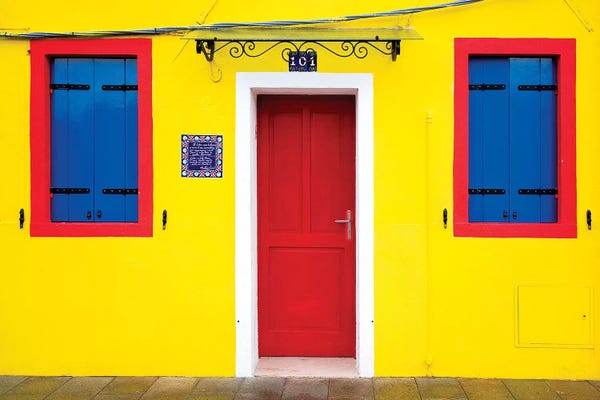 Italy, Burano. Colorful house.