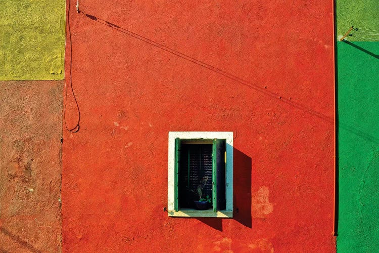 Italy, Veneto, Burano. Close-up of house wall. 