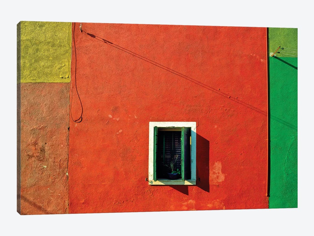 Italy, Veneto, Burano. Close-up of house wall.  by Jaynes Gallery 1-piece Canvas Artwork