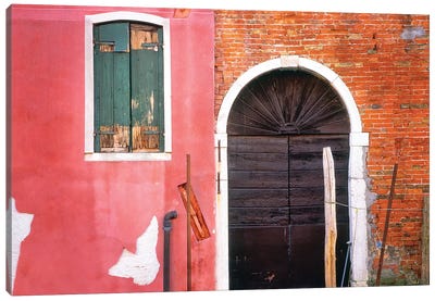 Italy, Venice. Building exterior.  Canvas Art Print - Door Art
